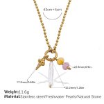 color: XL632CRG Multi-charm Gold Necklace