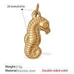 color: PJ459G Double-sided Solid Gold Pendant