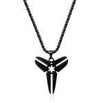 color: Fully Polished Triangle Pendant Black