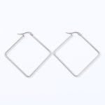 color: 3 Rhombus Earrings Steel Color