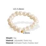 color: JZ77 US Size 6# Elastic Cord Gold Ring