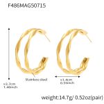 color: F486-Gold Earrings