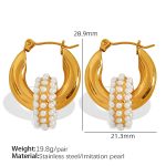 color: EH267 Acrylic Bead Gold Earrings