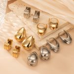 Stainless Steel Ear Clip Simple Easy Buckle Double-Sided Earring Accessories