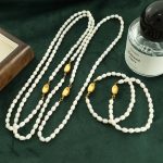 Shijia Pearl Minimalist Natural Freshwater Bracelet Female Temperament Light Luxury Design Pea Button Necklace