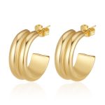 color: -9 Double-sided C Shape 8MM*16MM Gold