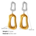 color: EH1190SG Two-tone Gold Earrings