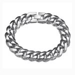 color: Steel Color 15mm Wide Stainless Steel / size: 18cm Bracelet