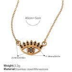 color: XL544BKG Black Rhinestone Necklace
