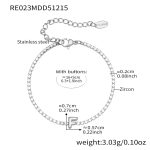 color: RE023-F Letter Steel Color Bracelet 16+5cm