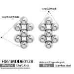 color: F061-Steel Color Earrings