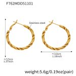 color: F762-Gold Twist Knot Earrings