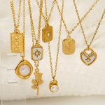 Trade Temperament Imitation Pearl Stainless Steel Necklace Women's All-Match Advanced Clavicle Chain