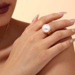 color: A930-Gold Imitation Pearl Ring / size: US 6