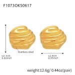 color: F1073-Gold Earrings
