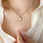 color: P1183-Gold Necklace -40+5cm
