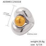 color: A039-Two-tone Gold Ring / size: US 6