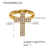 color: TXA503-Gold Ring -Size 7