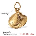 color: PJ219G Double-sided Hollow Gold Pendant