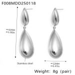 color: F008-Steel Color Earrings