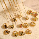 Maillard Rotatable Diamond Small Waist Pendant Ear Clip Design Refined and Simple Necklace All-Match Suit