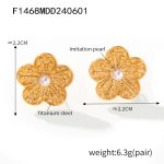 color: F1468-Gold Earrings