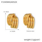 color: F1545-Gold Earrings