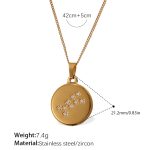 color: XL444WEG11 Sagittarius Gold Necklace