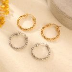 INS Vintage Stainless Steel Earrings Premium Women's Circular Earrings