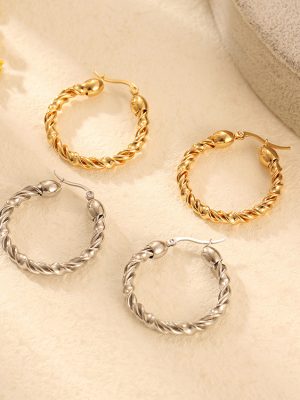 INS Vintage Stainless Steel Earrings Premium Women's Circular Earrings