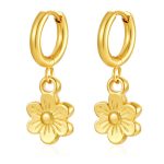 color: Gold Flower Flower Ear Cuff MS-687
