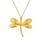 color: Dragonfly Pendant Necklace Gold