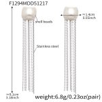 color: F1294-Steel Color Earrings