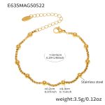 color: E635-Gold Wrap Chain Bracelet -16+5cm