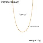 color: P873-Gold Cross Bead-clip Chain Small 40+5cm