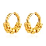 color: Dragon Pattern with Bead Ear Cuff Gold MS-656A
