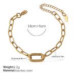 color: SL323G Gold Bracelet