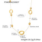color: P940-Gold Necklace 98+5cm