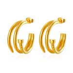 color: Nail Earrings Gold MS-728