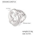 color: A541-Steel Color Ring / size: US 6