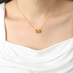 color: P1680-Gold Necklace -40+5cm