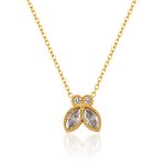 color: 1 PC White Rhinestone Necklace Gold