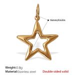 color: PJ433G Double-sided Solid Gold Pendant