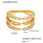 color: A382-Gold Zircon Ring