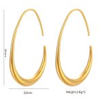 color: Cast Ear Jacket Gold Medium 22*30mm