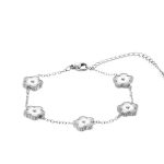 color: Steel Color 13MM Double-sided Faceted Cut Bracelet
