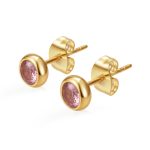 color: 5MM Zircon Stud Earrings (Pink)