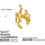 color: A265-B Style Irregular Gold Open Ring