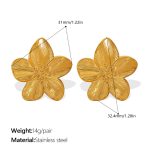 color: EH383G Gold Stud Earrings