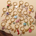 Multi-Element DIY Earrings Stainless Steel Plated 18K Gold Light Luxury Advanced Ornament Women